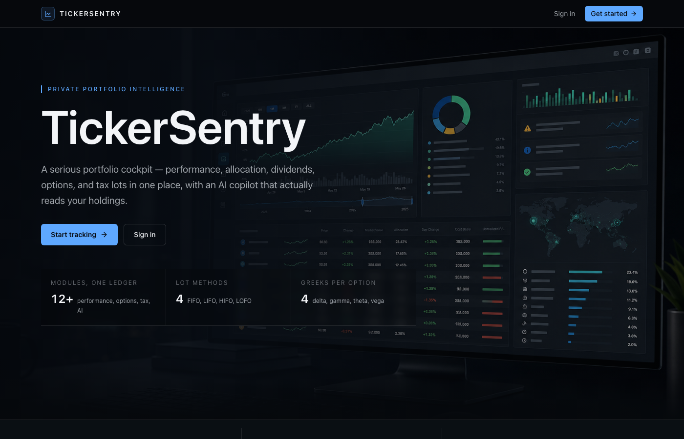 TickerSentry — AI-powered portfolio cockpit